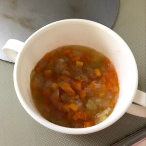 【離乳食完了期】コーン入りの野菜スープ